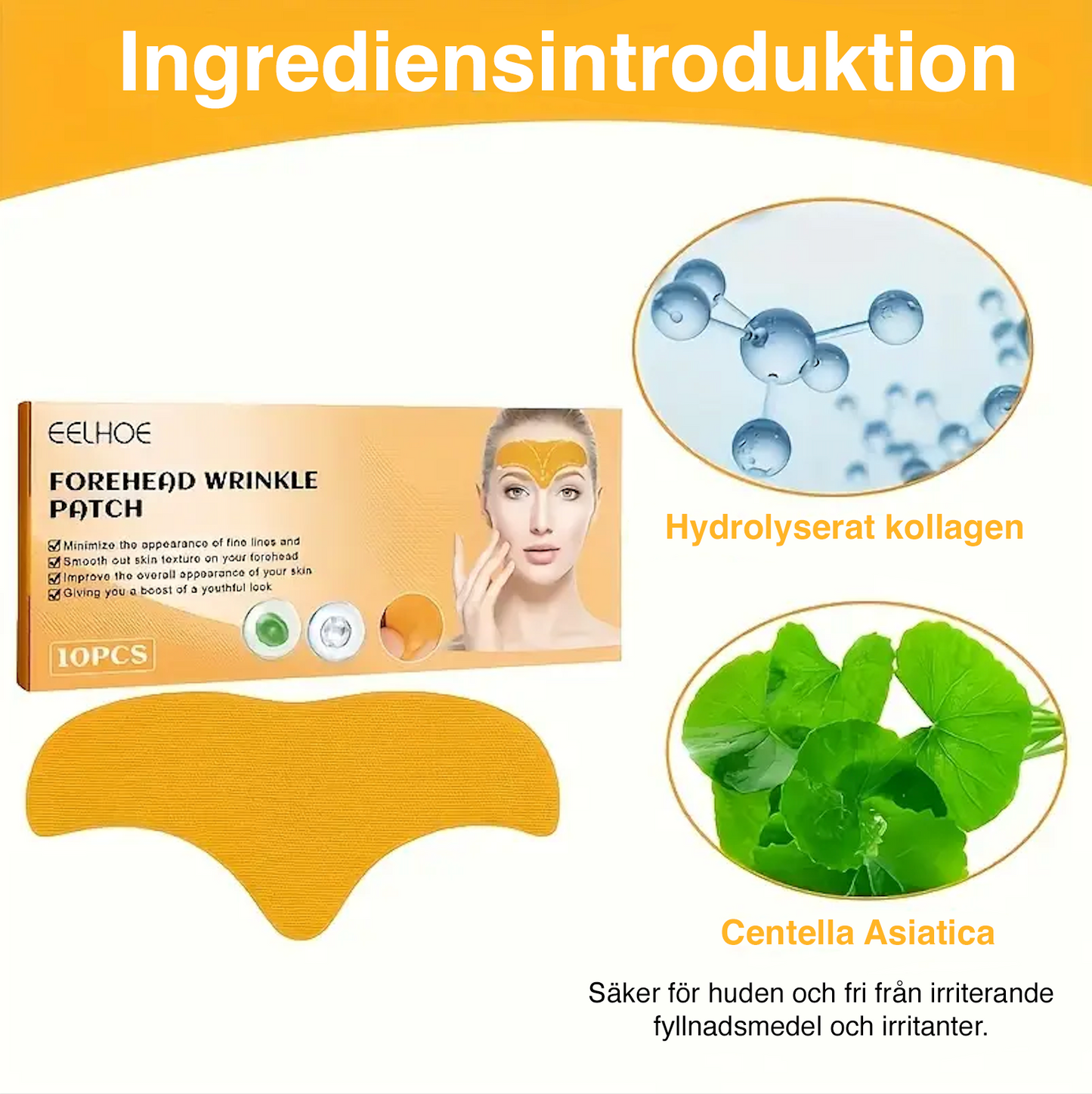 Pannrynkor vårdlösning – stramar upp huden med kollagen och centella (10 st)