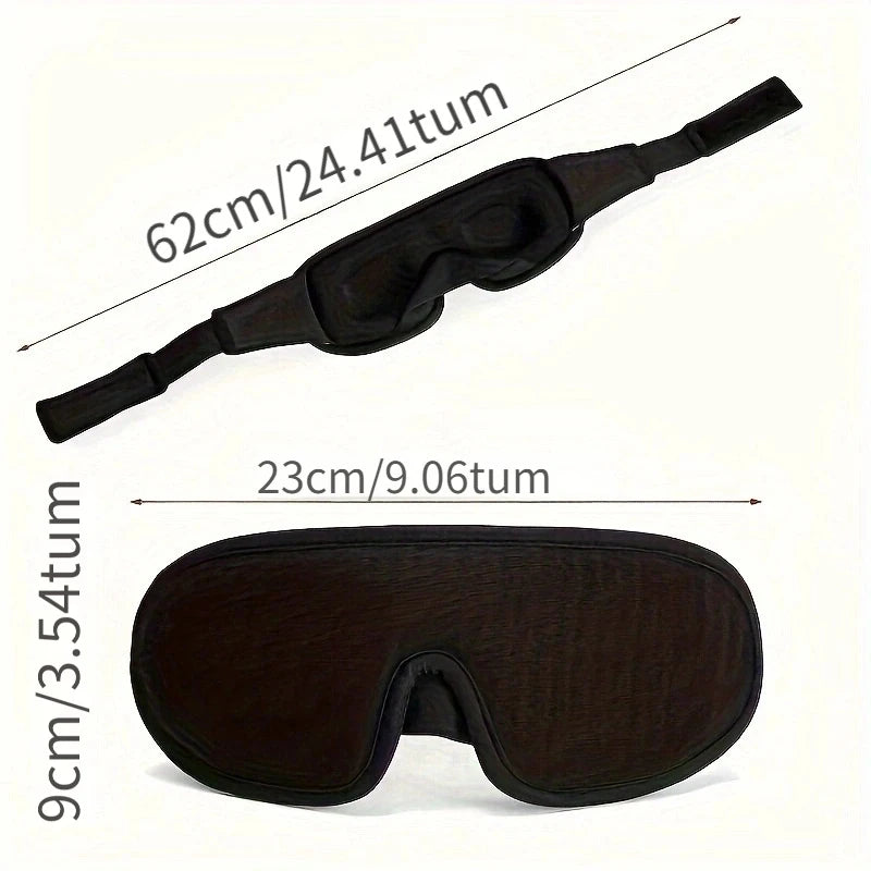 Måttbeskrivning för 3D sovmask.