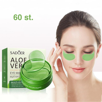 Ögonmask med Aloe Vera och kollagen – återfuktar, stramar upp och minskar rynkor (60 st)