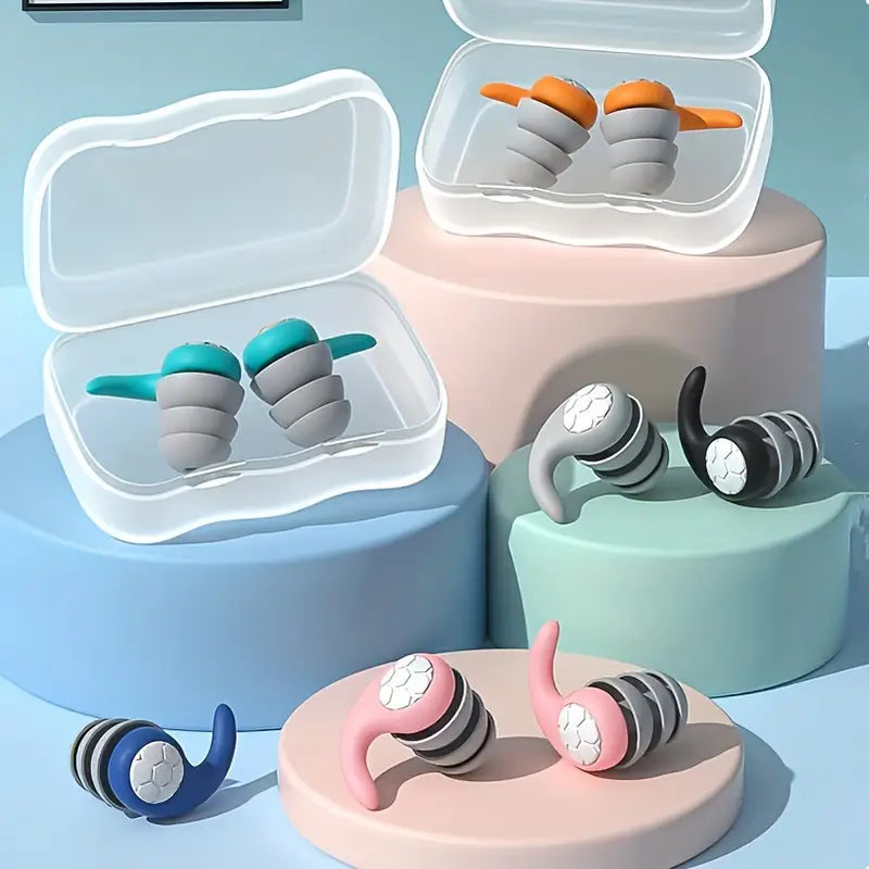 Premium Silicone Öronproppar – Återanvändbara med Förvaringsbox | Bekväma & Hållbara
