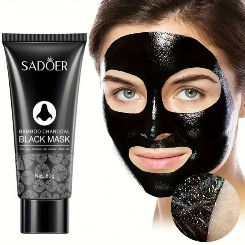 Ansiktsmask Bamboo Charcoal – djuprengör porer och återfuktar, perfekt för fet hud