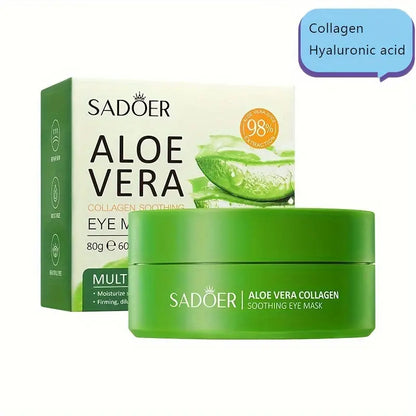 Ögonmask med Aloe Vera och kollagen – återfuktar, stramar upp och minskar rynkor (60 st)