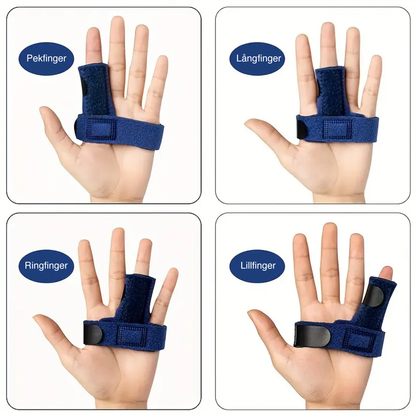 Justerbar fingerskena med aluminiumstöd – stabiliserande stöd för fingrar