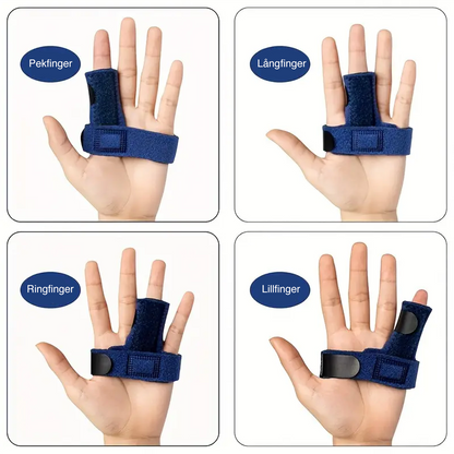 Justerbar fingerskena med aluminiumstöd – stabiliserande stöd för fingrar