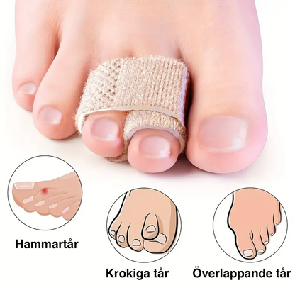 5 st Återanvändbara Tåstöd & Fingerband för Ruptur