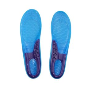 Stötdämpande skoinlägg i gel som avlastar häl och framfot