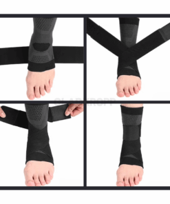 Fotledsstod med stod kompression spannrem 3 1