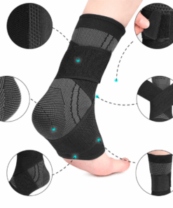 Fotledsstod med stod kompression spannrem 4