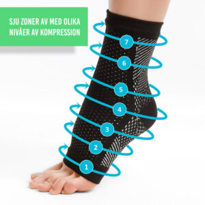 Alternative view of Svart hälsporrestrumpa med kompression (2 st)