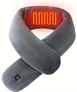 Uppvärmd halsduk med inbyggd värmeslinga för skön värme runt nacken