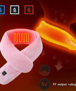 Uppvärmd halsduk med värmeslinga och tre temperatur­lägen i visuell illustration